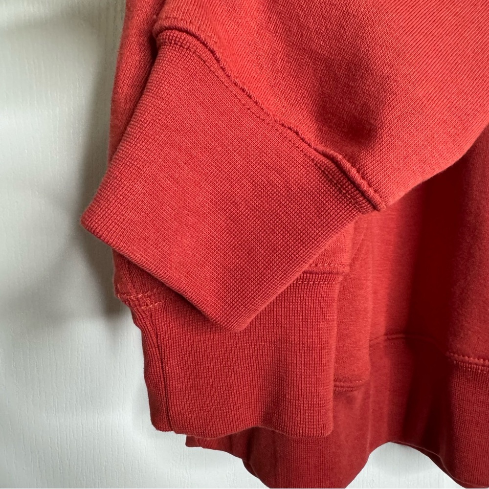 Ariat REAL Classic Arm Logo Hoodie Sweat Fleece Lined Orange Cotton Blend Medium - Picture 15 of 16
